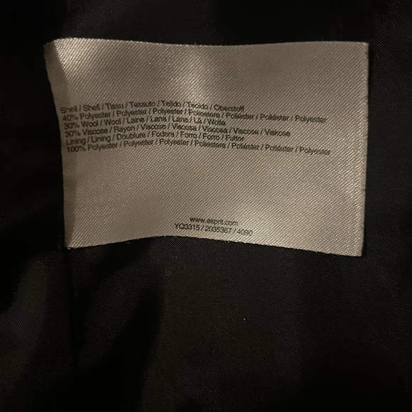 ESPRIT Dark Grey Coat Medium - Picture 2 of 2